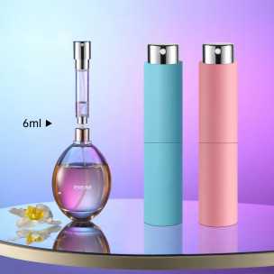 6ml Rotating Perfume Atomizer Portable Bottom-filling Travel Mini Perfume Refillable Bottles Empty Cosmetic Containers Spray